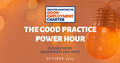The Good Practice Power Hour Webinar October graphic which covers flexible work and engagement and voice.